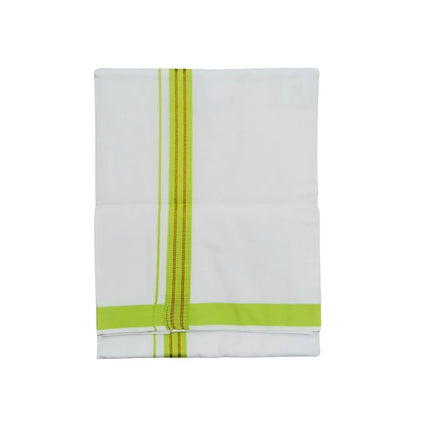 Men Cotton 1INCH Thillana Jari Double Dhoti- 3.60m
