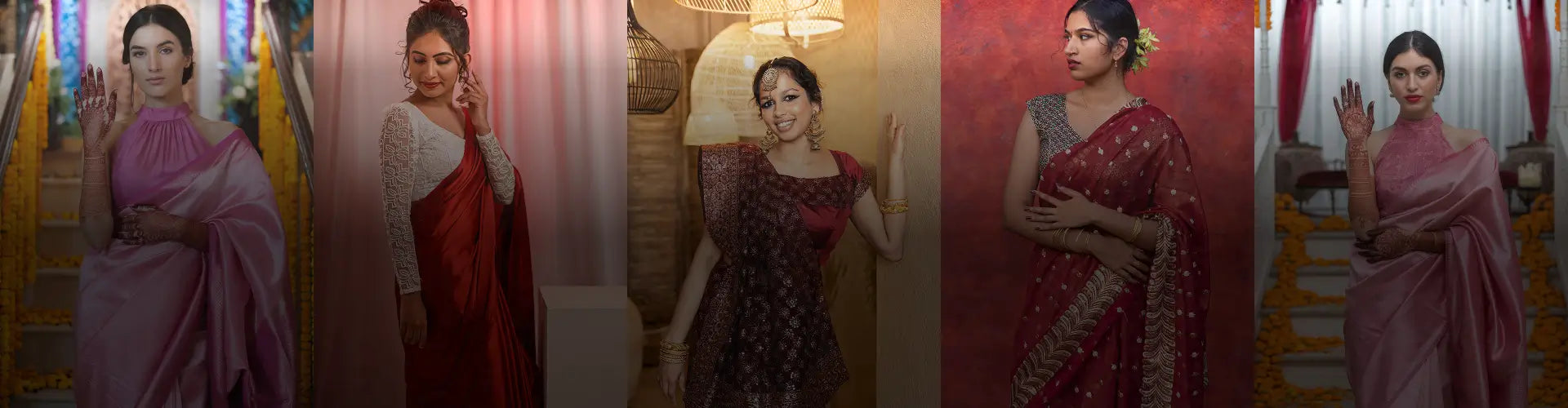 different types of saree draping