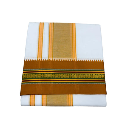 Men Pure Cotton Nagpuri Panchakacham Dhoti -9x5