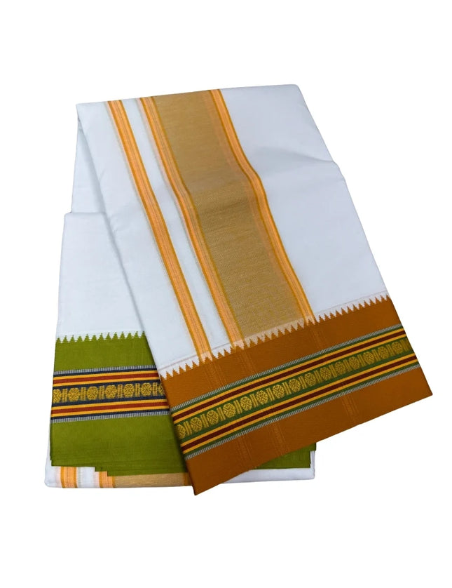 Men Pure Cotton Nagpuri Panchakacham Dhoti -9x5