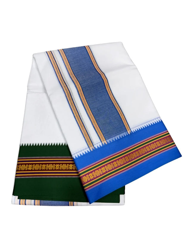 Men Pure Cotton Nagpuri Panchakacham Dhoti -9x5