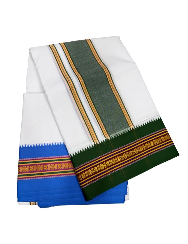 Men Pure Cotton Nagpuri Panchakacham Dhoti -9x5