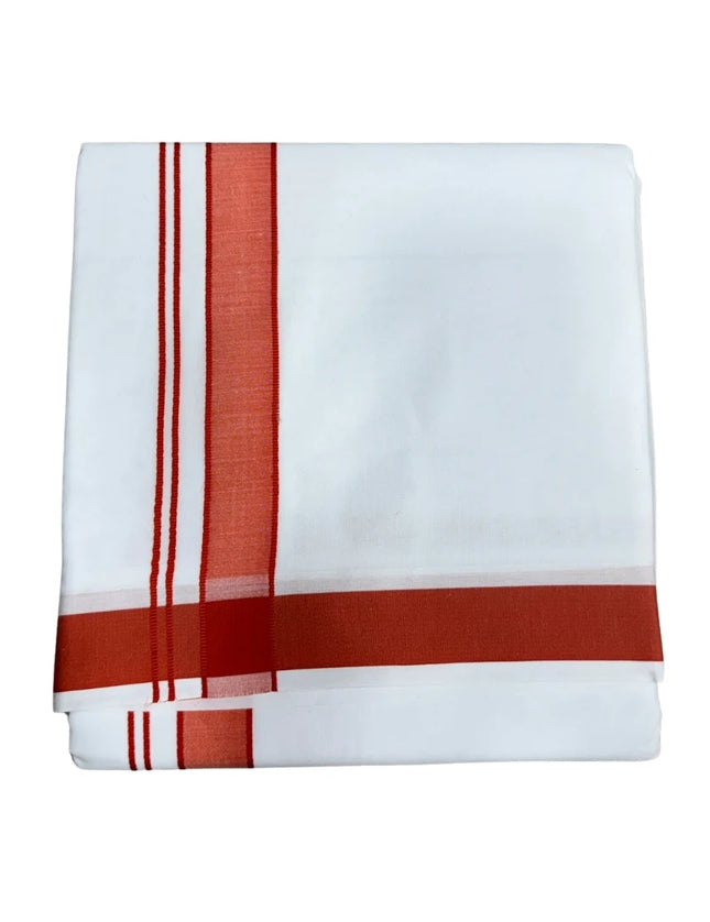 Men Pure Cotton 1 Inch Thillana Panchakacham Dhoti-9x5