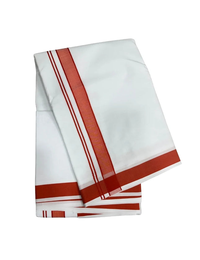 Men Pure Cotton 1 Inch Thillana Panchakacham Dhoti-9x5