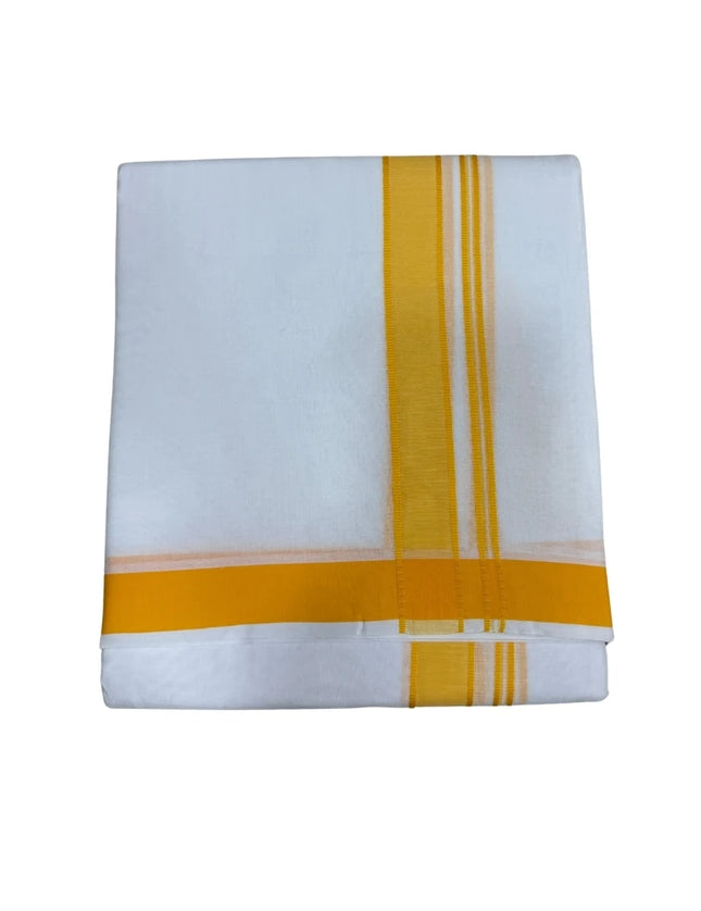 Men Pure Cotton 1 Inch Thillana Panchakacham Dhoti-9x5