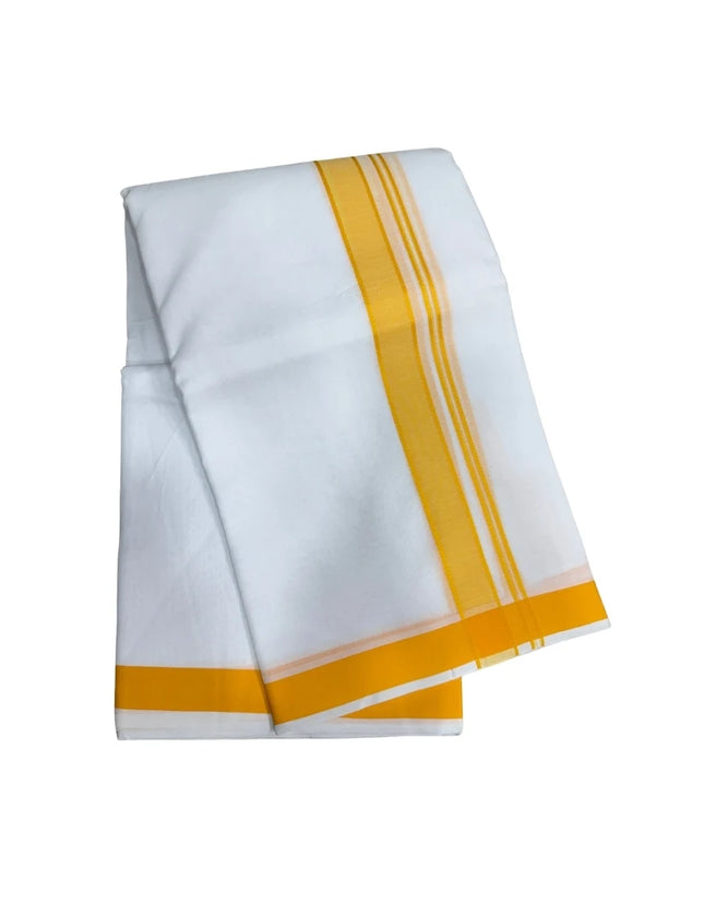 Men Pure Cotton 1 Inch Thillana Panchakacham Dhoti-9x5