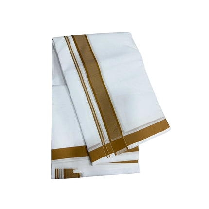 Men Pure Cotton 1 Inch Thillana Panchakacham Dhoti-9x5