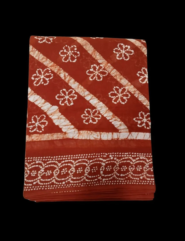 Madurai Cross Batik Soft Cotton 9 yards Sarees