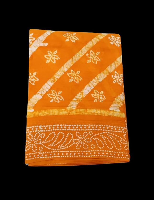 Madurai Cross Batik Soft Cotton 9 yards Sarees