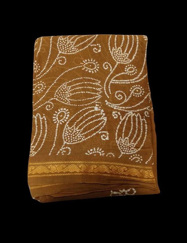 KT Half & Half Cotton Sarees with Jari Border 9 Yards Saree