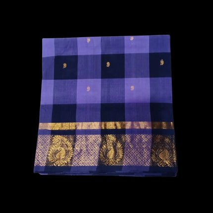 chettinad Akalya Checks Butta 9 Yards Sarees