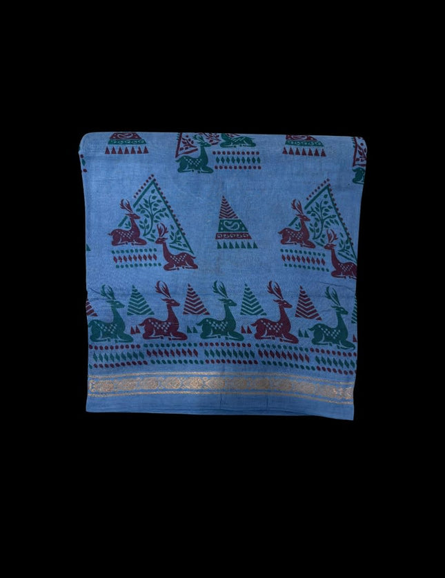 Madurai Kalamkari Prints Cotton 9 yards Sarees