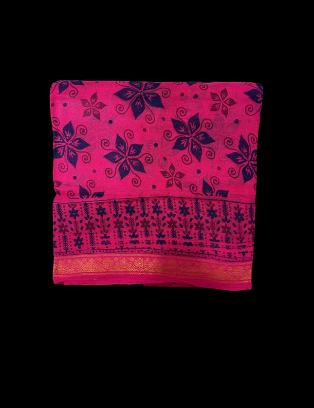 Madurai Kalamkari Prints Cotton 9 yards Sarees