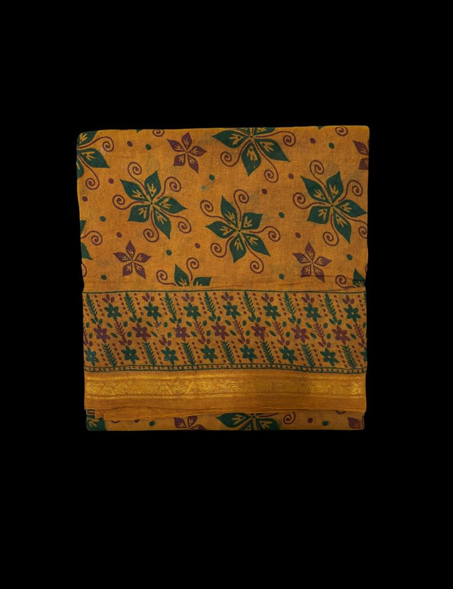 Madurai Kalamkari Prints Cotton 9 yards Sarees
