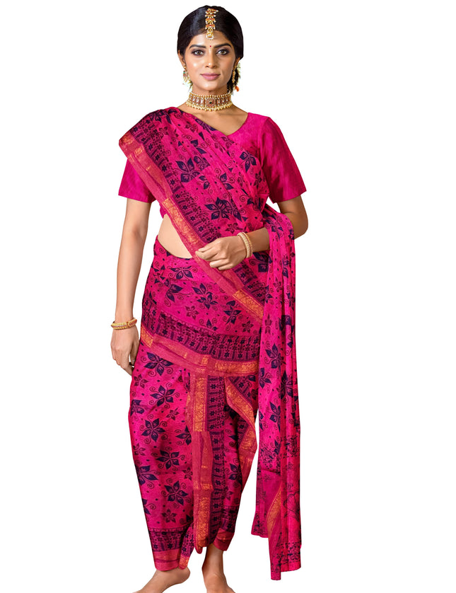 Madurai Kalamkari Prints Cotton 9 yards Sarees