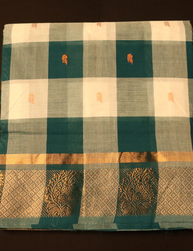 Akalya Checks Butta 9 Yards Sarees