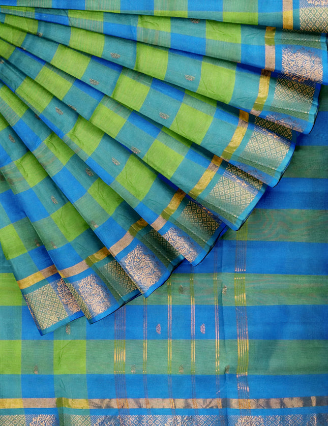 Akalya Checks Butta 9 Yards Sarees