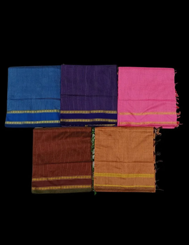 Kalyani Arani Checks 6 yards Sarees