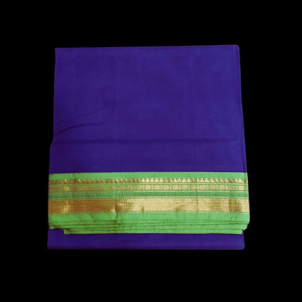BANHATTI GADWAL CONTRAST BORDER 9 YARDS SAREES