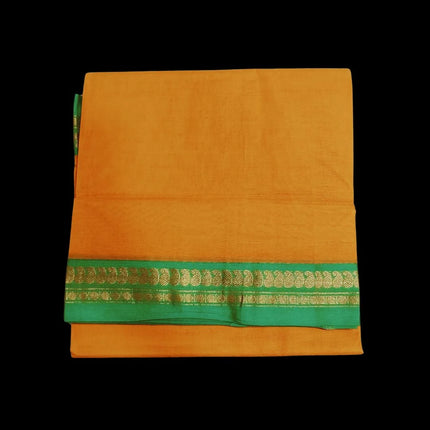 BANHATTI GADWAL CONTRAST BORDER 9 YARDS SAREES
