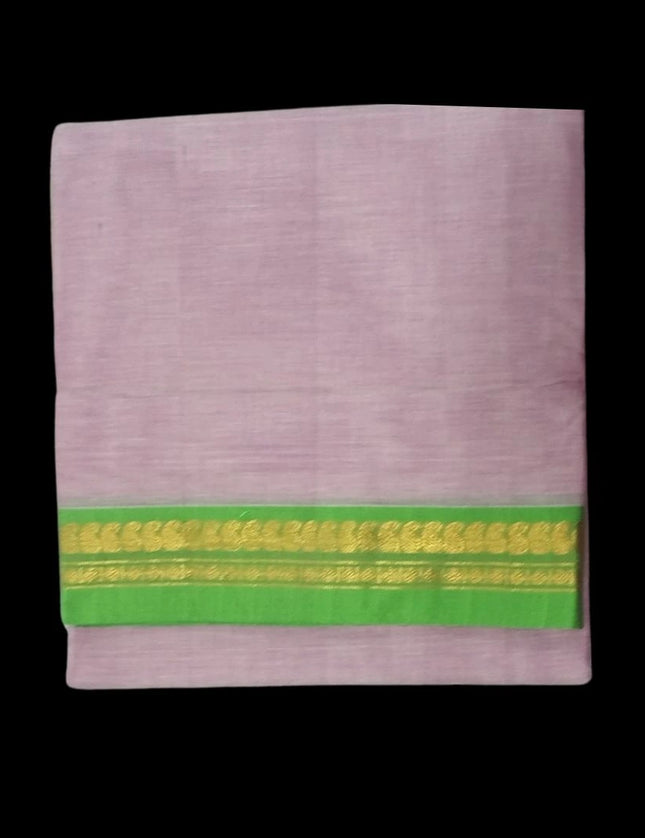 BANHATTI GADWAL CONTRAST BORDER 9 YARDS SAREES