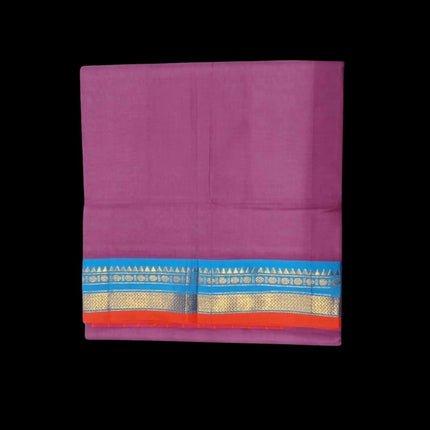 BANHATTI GADWAL CONTRAST BORDER 9 YARDS SAREES