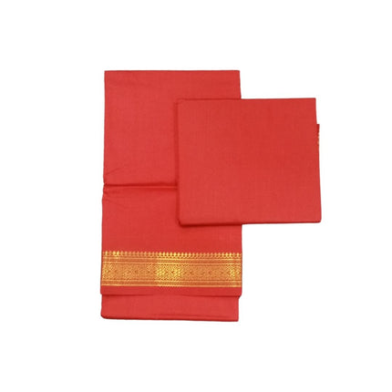Belgam Art Silk Kids Dhoti With Angavastram-3M+2M