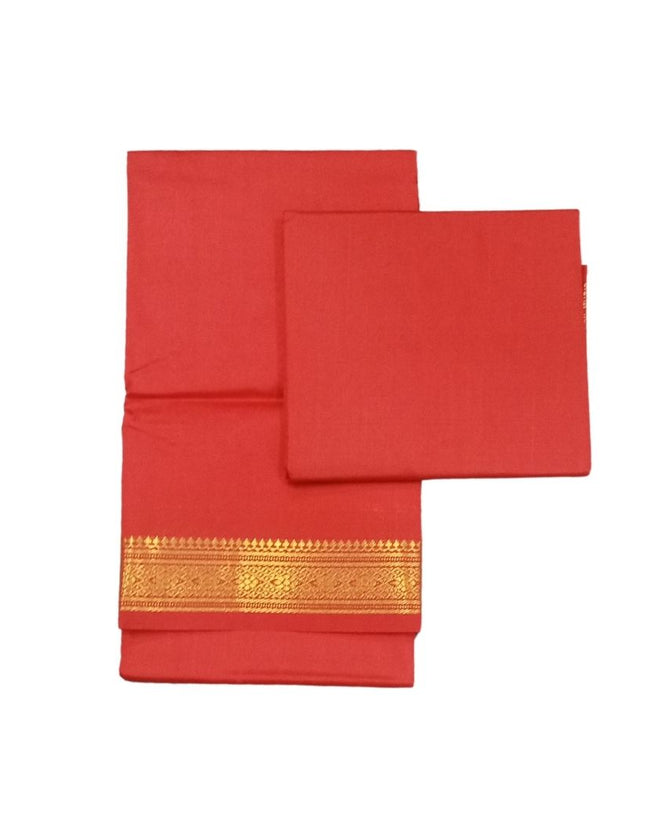 Belgam Art Silk Kids Dhoti With Angavastram-3M+2M