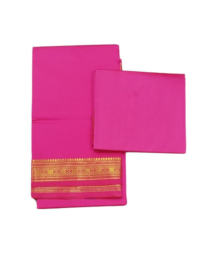 Belgam Art Silk Kids Dhoti With Angavastram-3M+2M