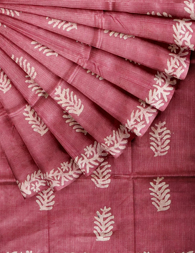 Bhagalpuri Self Checks Batik 9 Yards Sarees