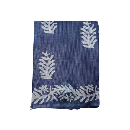 Bhagalpuri Self Checks Batik 9 Yards Sarees