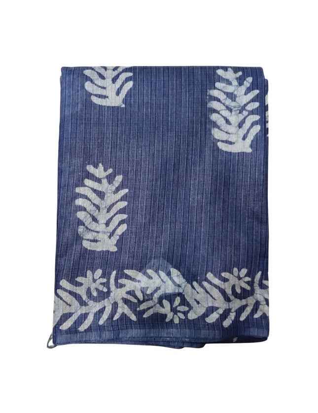 Bhagalpuri Self Checks Batik 9 Yards Sarees