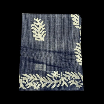 Bhagalpuri Self Checks Batik 9 Yards Sarees