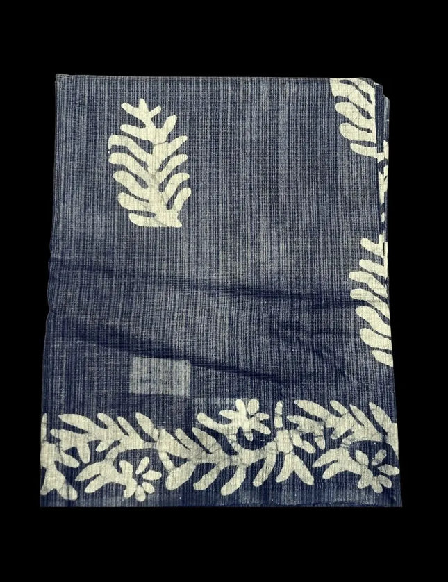 Bhagalpuri Self Checks Batik 9 Yards Sarees