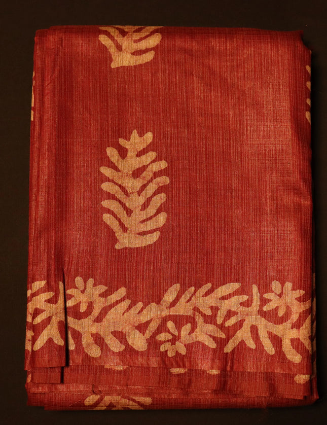 Bhagalpuri Self Checks Batik 9 Yards Sarees