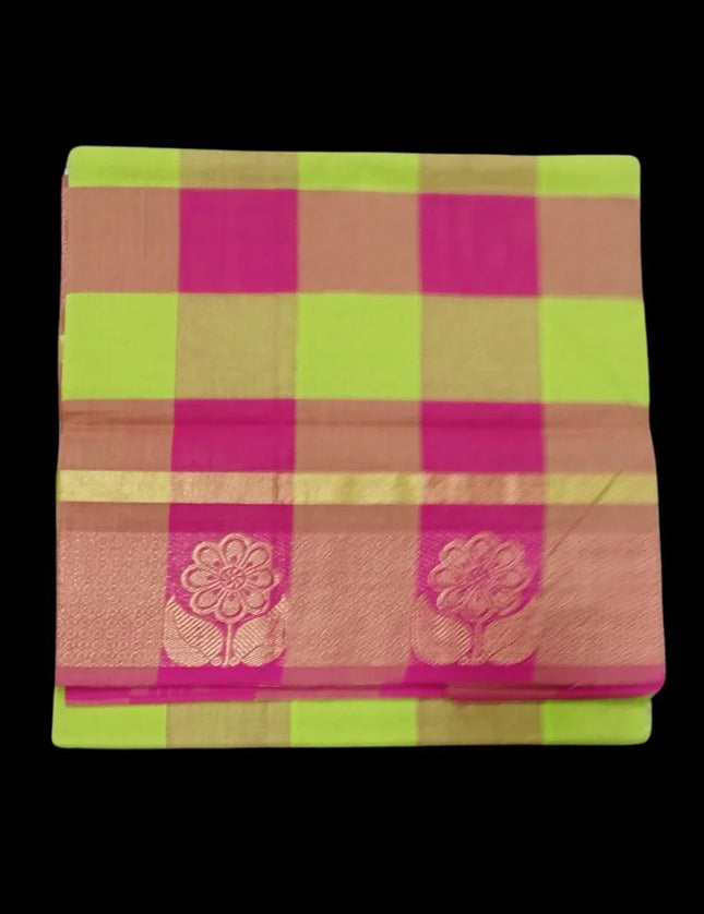 Chettinad Agalya Kattam Cotton 6 yards Sarees