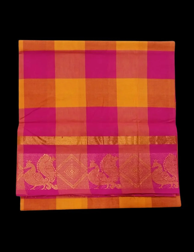 Chettinad Agalya Kattam Cotton 6 yards Sarees