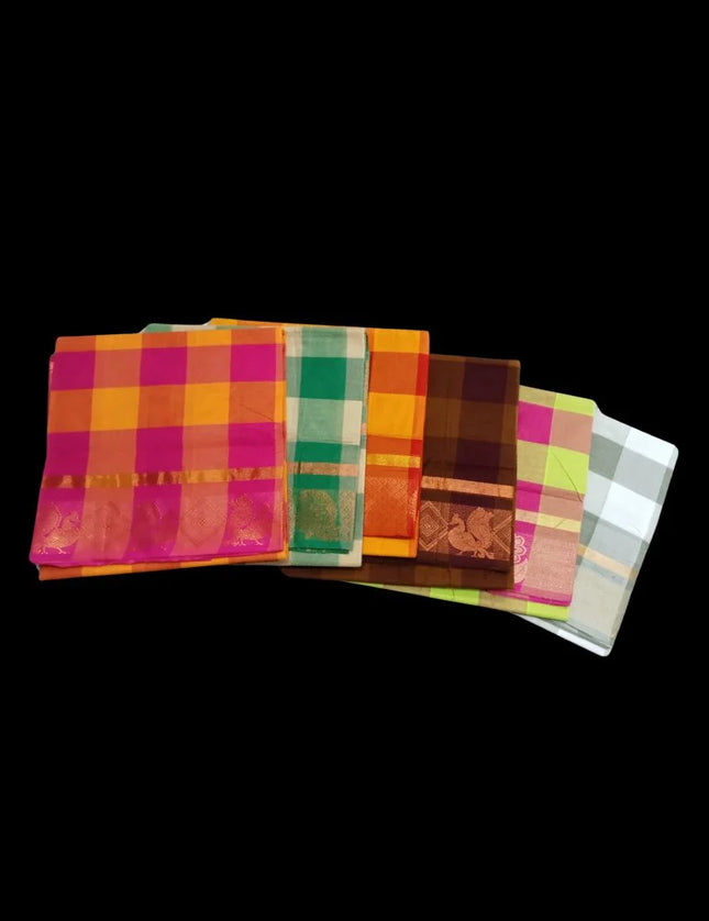 Chettinad Agalya Kattam Cotton 6 yards Sarees