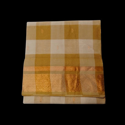 Chettinad Akalya Checks Butta 9 Yards Sarees