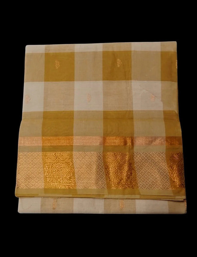 Chettinad Akalya Checks Butta 9 Yards Sarees