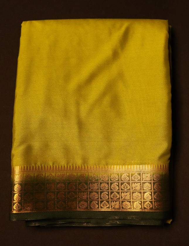 Crepe Fancy Contrast  Border 9 Yards Saree