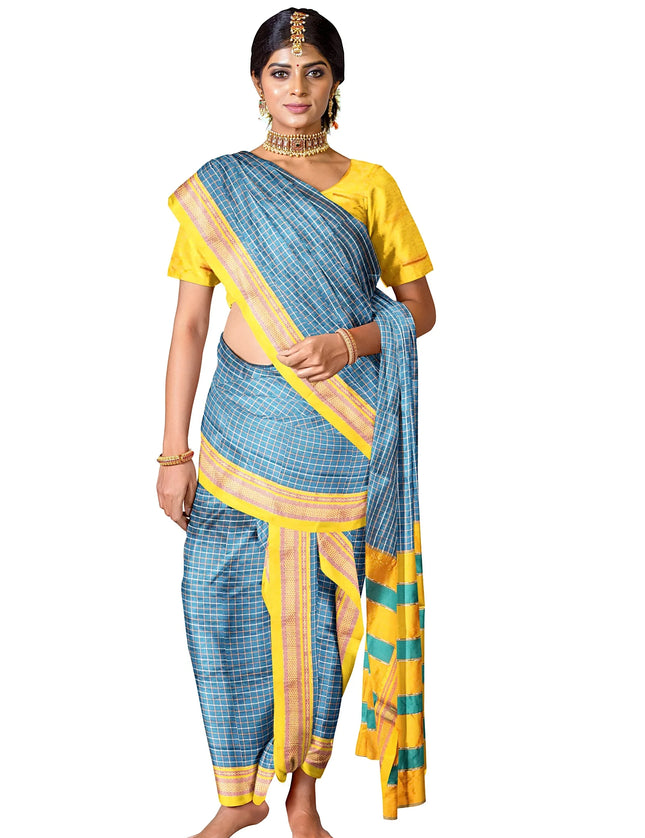 Ilkal Checks 9 yards Sarees