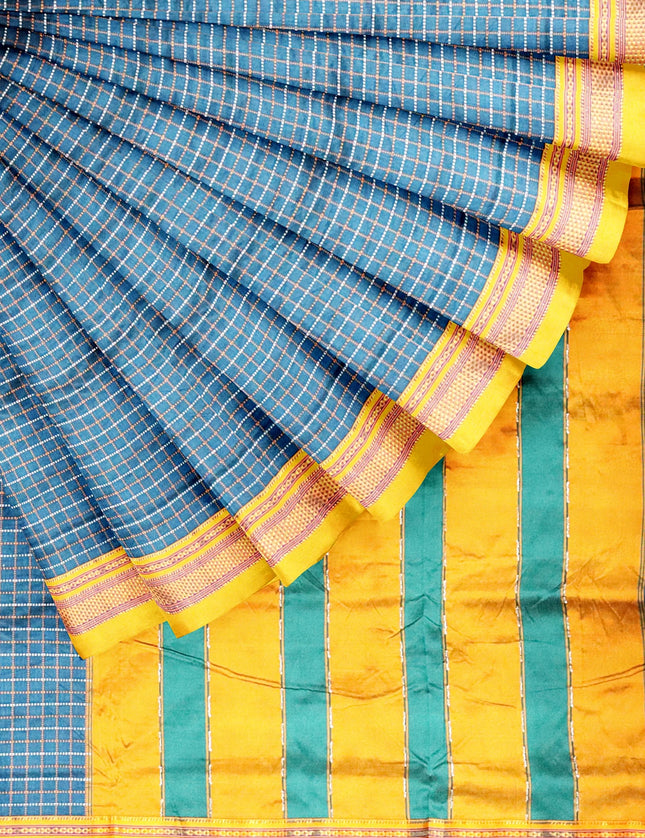 Ilkal Checks 9 yards Sarees