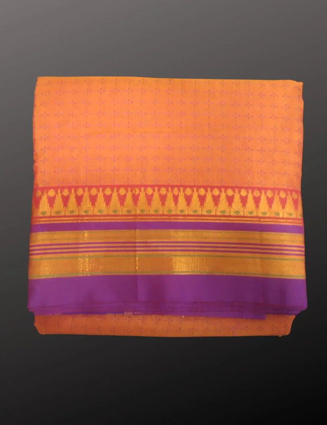 Ilkal plus design with jari border 9 yards Saree