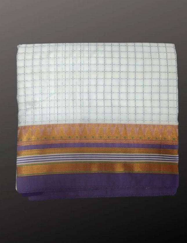 Ilkal plus design with jari border 9 yards Saree