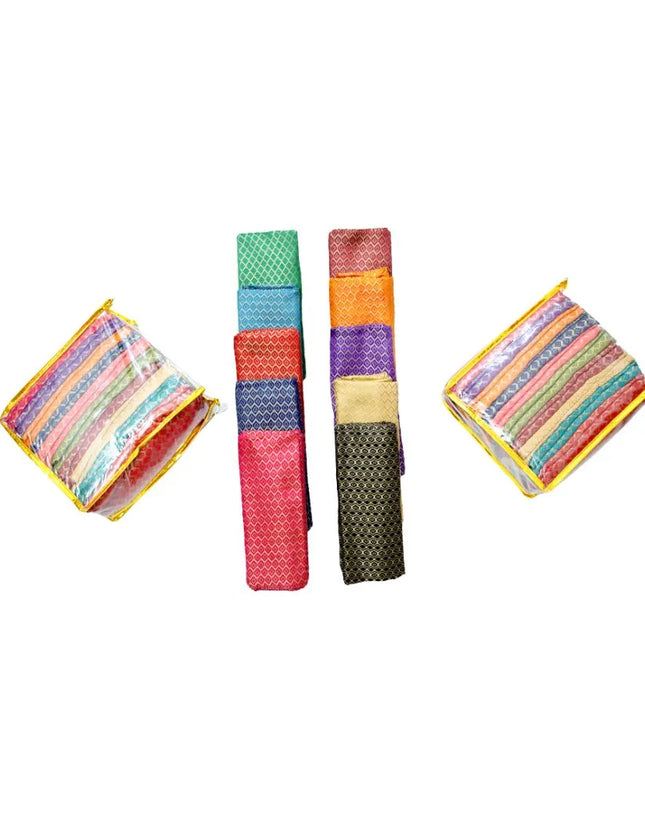 Jacquard Art Silk Blouse PCs 85CM (Pack of 10)