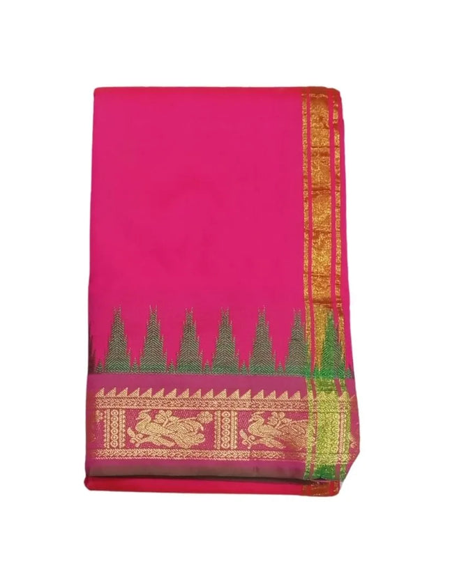 Karishma Art Silk Kids Dhoti With Angavastram-3M+2M