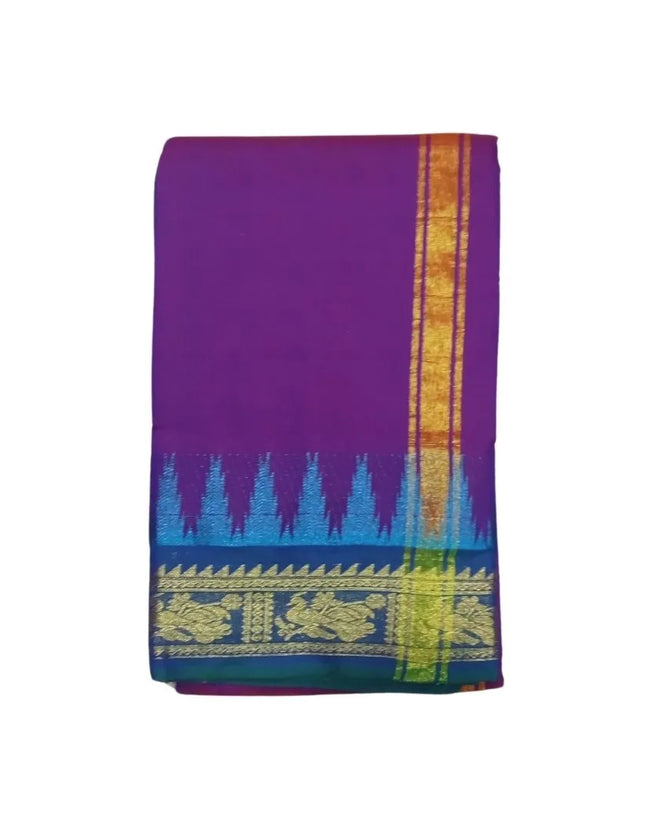 Karishma Art Silk Kids Dhoti With Angavastram-3M+2M