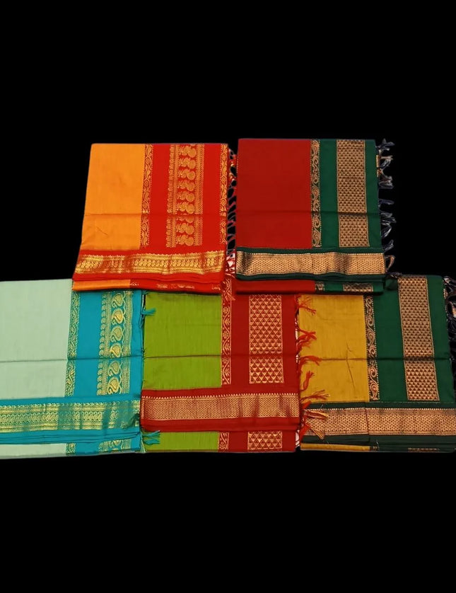 Kalyani Contrast Sarees 6 Yards Sarees