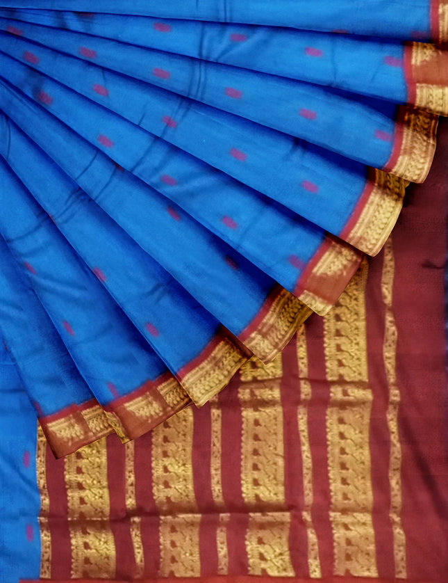 Kalyani Contrast Sarees 9 Yards Sarees